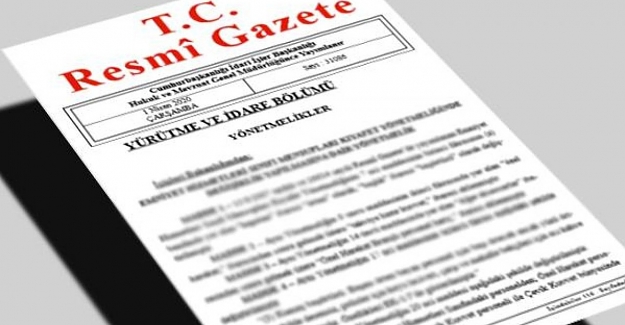 7927 Sayılı Karar Resmi Gazete'de